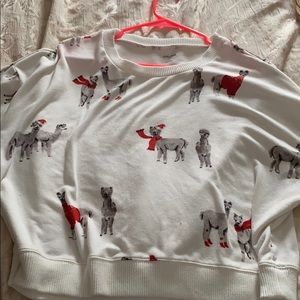 Crop top sleeping sweatshirt